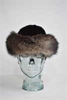 Vintage Mink & Fox Fur Hat With Hat Box