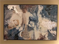 LARGE ABSTRACT ART FRAMED