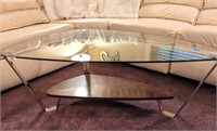 ART DÉCOR GLASS KIDNEY SHAPED TABLE