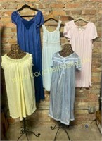 5 vintage ladies night gowns- nice condition