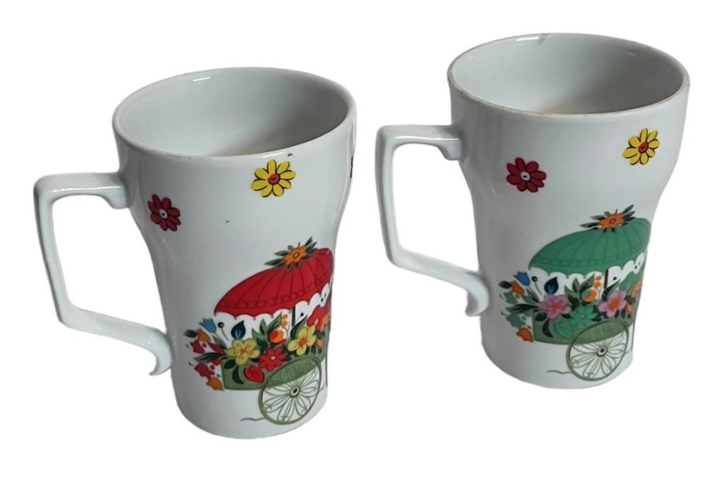 Vintage Floral Coffee Mugs