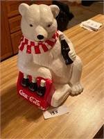 Coca-Cola polar bear cookie jar