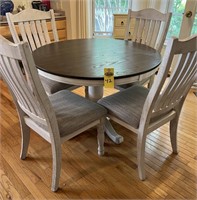 Table & 4 Chairs 30" H  42" R
