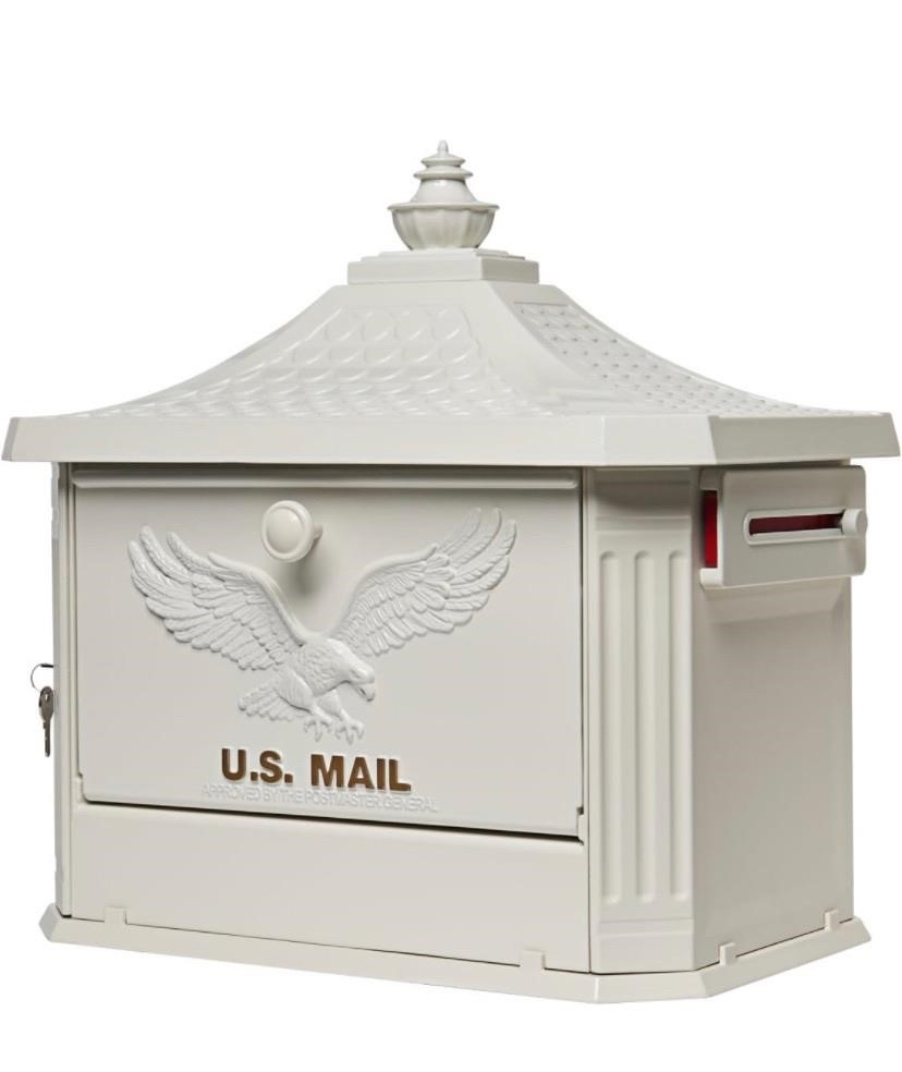 $170 Architectural mailbox Hamilton white locking