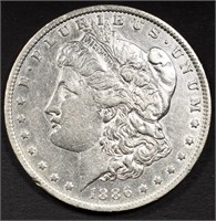 1886-O MORGAN DOLLAR AU