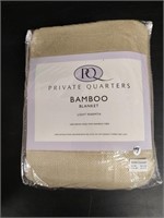 PQ Bamboo Tan Blanket Light Warmth F/Q NIP