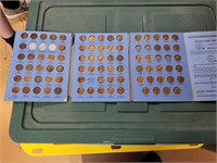 Mostly full Lincoln cent book