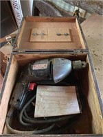 WOOD BOX WITH DRILL