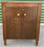 Sm. Vintage Oak Storage Cabinet 30"H x 24"W x 18"D