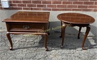 TWO GIBBARD CHERRY TABLES