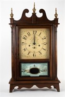 New England Clock Co. Pillar & Scroll Clock