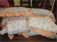 Bed skirts, matching pillows