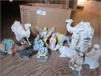 Nativity scene, this set is ceramic and has not