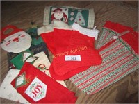 Box Christmas linens & stockings