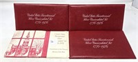 (4) Three Piece Bicentennial Mint Sets