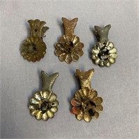 Antique Christmas Candle Tree Clips Lot of 5