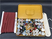 Sewing Thread and Trim Supplies in Storage Box