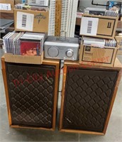 Tannoy Nova Speakers, AM/FM Receiver, & 4 boxes