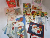 Vintage Christmas & Valentine Cards - Used