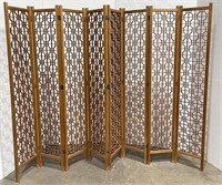 Mid Century Chinese Teak Dressing Screen