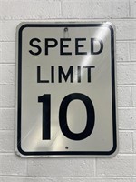 Speed Limit 10 MPH Construction Sign