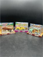 Lot of 3 Vintage Chevron Collectible Cars