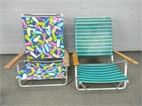 2x The Bid Aluminum Folding Beach Chairs