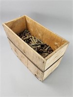 Wood Crate Loose Brass Assorted Calibers