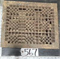 Antique Cast Iron Furnace Vent 12.5x10