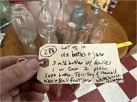 10pc lot bottle jars milk dairy soda Hawaii HT