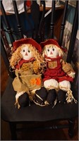 2 Female Scarecrows from Home harvest collection