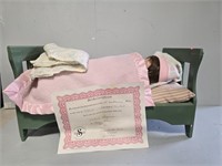 SLEEPING BABY DOLL W/ BED FURNITURE