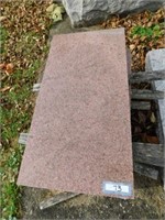 Granite headstone base: 17"W x 17"D x 17"H