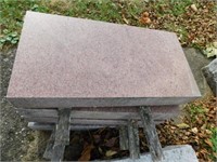 Granite headstone base: 24"W x 12.25"D x 3.5"H
