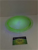 Uranium Glass cake Platter