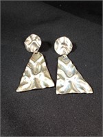 Beautiful geometric sterling silver earrings
