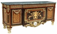FINE FRENCH MARBLE-TOP ORMOLU-MOUNTED COMMODE