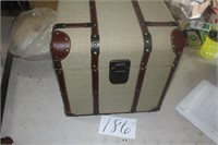 NICE CLOTH COVERED TRUNK, 13 SQUARE