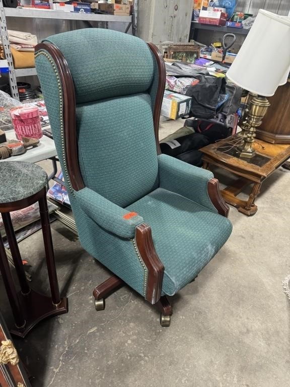 Cloth Office Swivel Office Chair, 49" Tall Back
