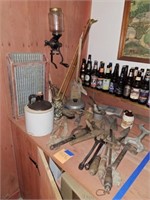 Antiques, Iron Coffee Grinder, Tools, Jug