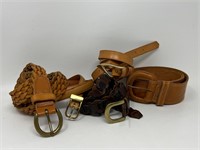 Leather Belts Vintage M-L