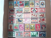 34 asst vintage match boxes