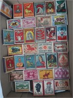 33 asst vintage match boxes
