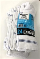24 New 100% Cotton Barmops Towels 16x19"