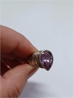 Amethyst Colored Cocktail Ring Marked 925- 9.3g