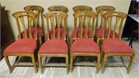 Art Nouveau Style Walnut Chairs.