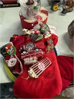 CHRISTMAS  DECOR/ JEWELRY  BOX LOT