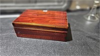 Beautiful Mid Century Laquered Wood Trinket Box