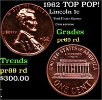 Proof 1962 Lincoln Cent TOP POP! 1c Graded pr69 rd