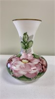 Hand painted floral  vase